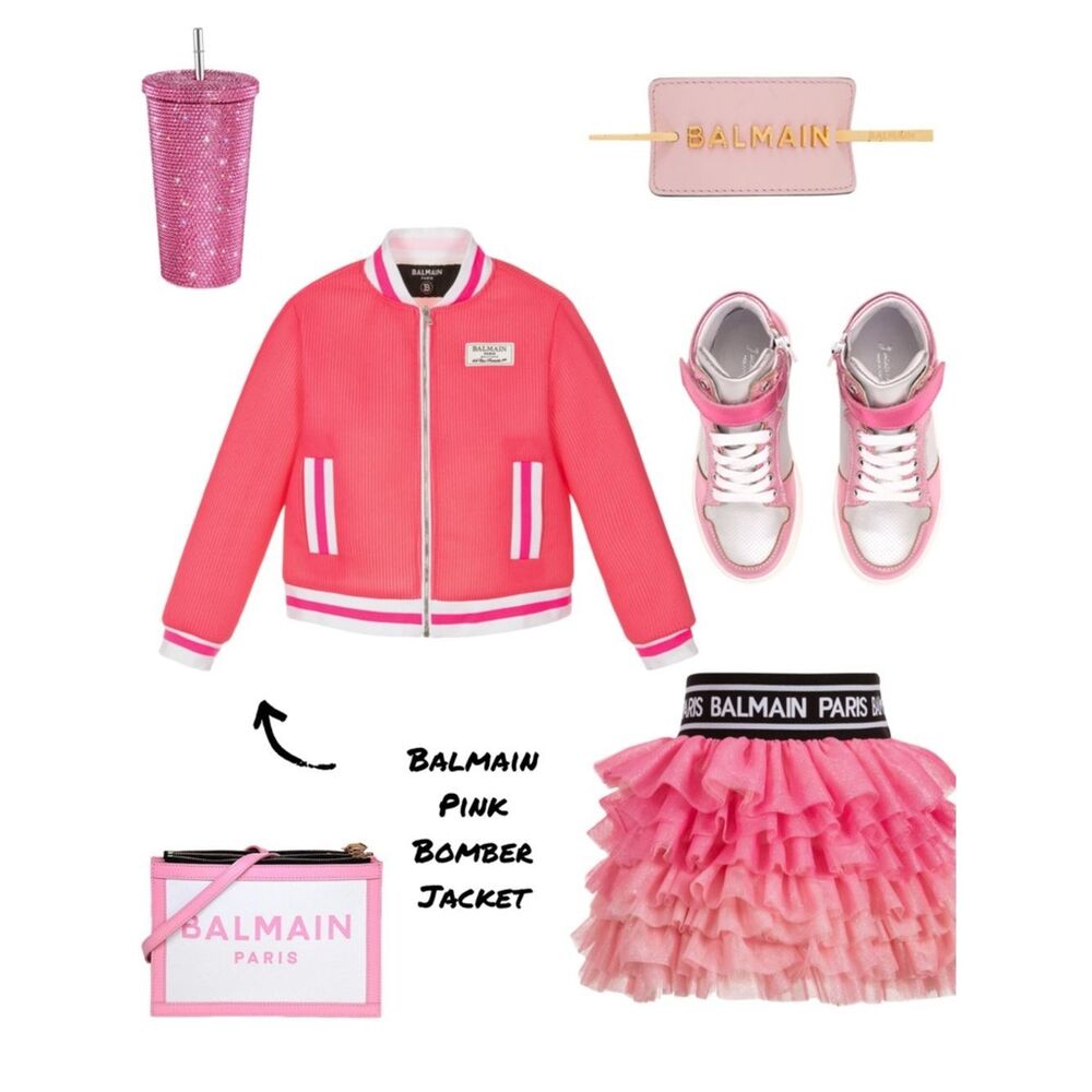 Balmain Kids Girls Pink Jacket